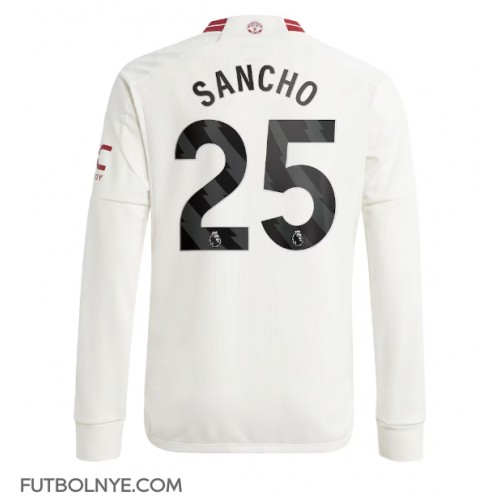 Camiseta Manchester United Jadon Sancho #25 Tercera Equipación 2023-24 manga larga